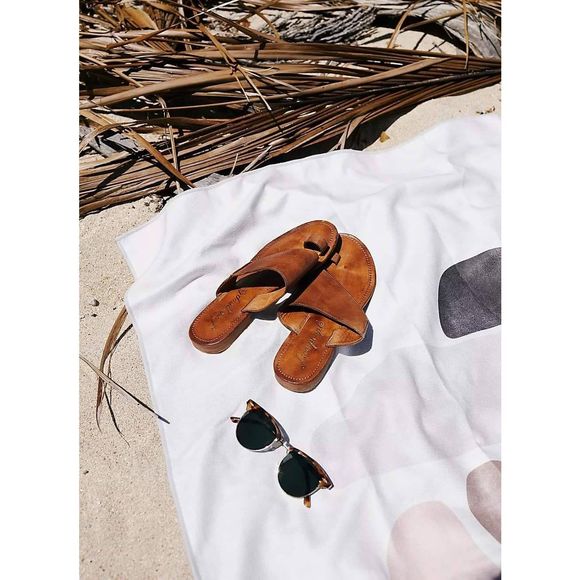 Free People Slides Sandals Women's Size 8.5 Brown Sant Antoni Leather - Picture 2 of 7